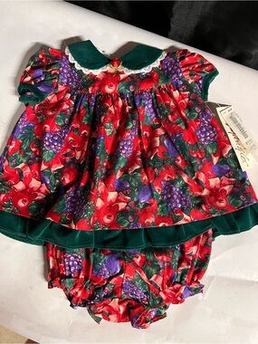 Vintage Floral Sears Baby Girl Set. 3-6 months NWT